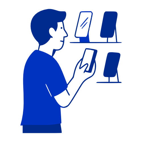 Cliente escolhe o aparelho